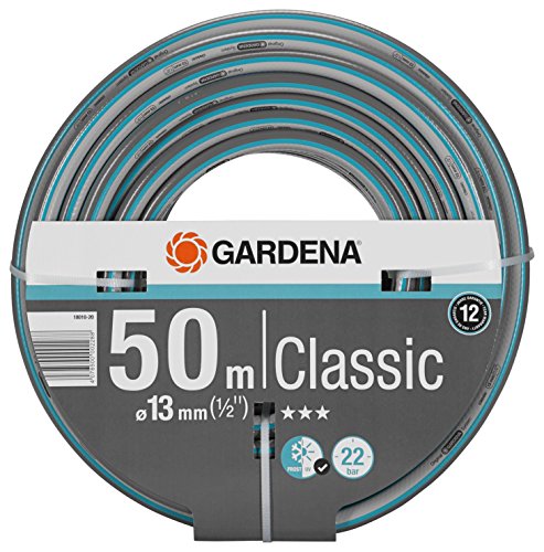 GARDENA Classic Schlauch 13 mm (1/2'), 50 m: Universeller Gartenschlauch aus robustem Kreuzgewebe, 22 bar Berstdruck, druck- und UV-beständig (18010-20)