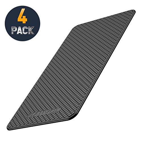 Ganvol 4er Set KFZ Halterung Anti Rutsch Matte (Grip enorm gut) | 14 cm x 7 cm | Antirutschmatte Klebematte (Riecht Nicht nach Weichmacher) | Auto MAPE Anti-Rutsch-Pad