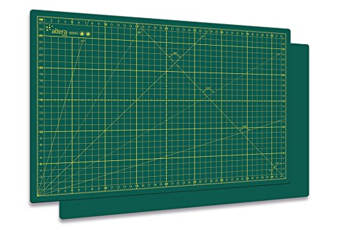 Altera Schneidematte, schneidunterlage A1 (60x90cm), selbstheilend Altera Hobby grün mit Raster