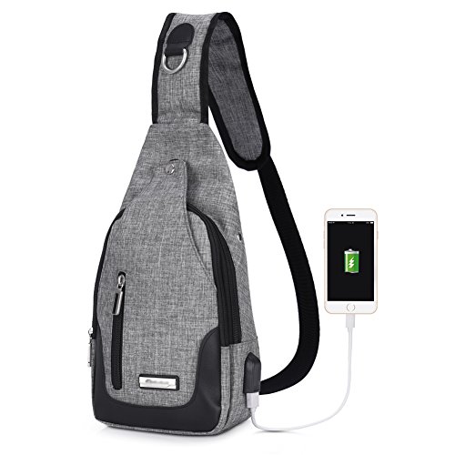 Vbiger Brusttasche Sling Rucksack Schultertasche Brusttaschen für Damen und Herren Daypack Militär Sporttasche