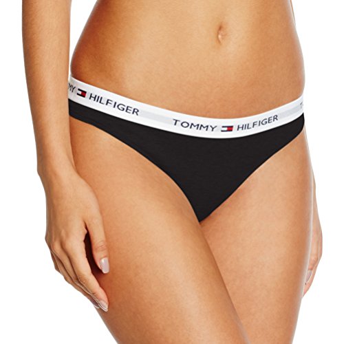 Tommy Hilfiger Damen Thong String, Schwarz (Black 990), 38 (Herstellergröße: MD)