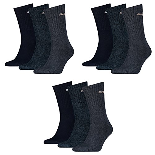 Puma Unisex Basic Sportsocken im Farbmix 9 Paar