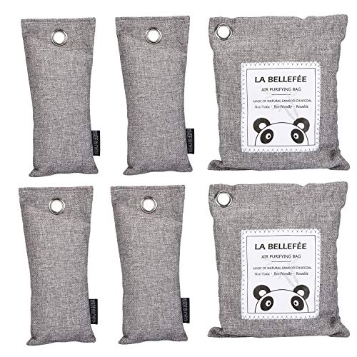 Aktivkohle aus Bambus Natürliche Bambus Aktivkohle Luftreiniger Der Natürliche Auto Lufterfrischer & Raumerfrischer ist der perfekte Geruchsentferner（4x75g 2x200g）