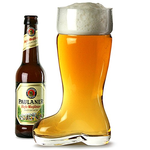 Glas Bier-Boot 2 Pint - 24.5cm - 1 Liter - Bierstiefel, Bier Glas