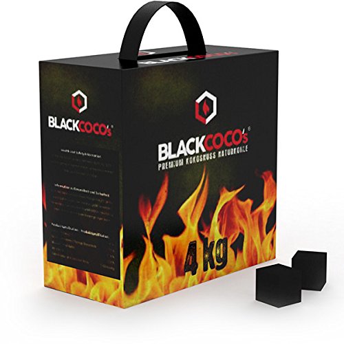 BLACKCOCO‘s | 4KG | Premium Kokosnuss Naturkohle für SHISHA & BBQ [Shisha Kohle]