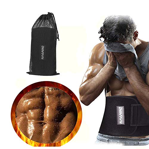 NAVANINO Fitnessgürtel Fitness Gürtel Verstellbarer Neopren Sauna Bauchweggürtel zur Fettverbrennung und zur Rückenstabilisierung (S)