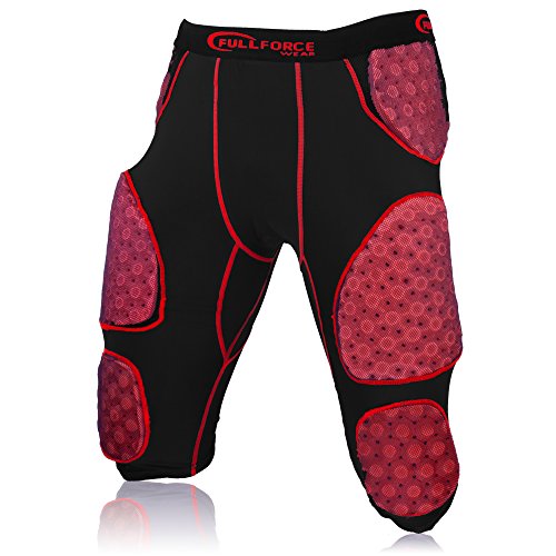Full Force American Football Erwachsene 7 Pad Unterhose, Unterziehose Thunder Pro Flex Schwarz M