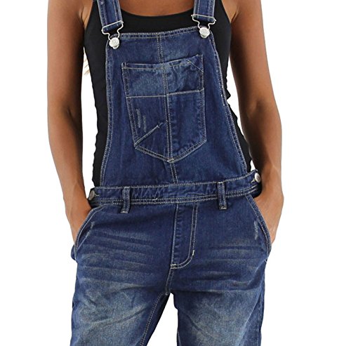 Damen Jeans Hose Baggy Boyfriend Latzhose Latzjeans Jumpsuit Overall Hüftjeans