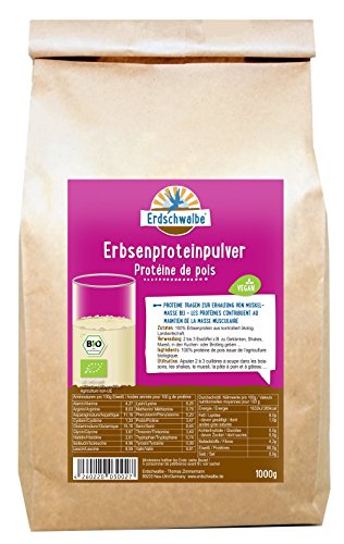 Erdschwalbe Bio Erbsenprotein / Vegan und glutenfreies Eiweißpulver / 1 Kg