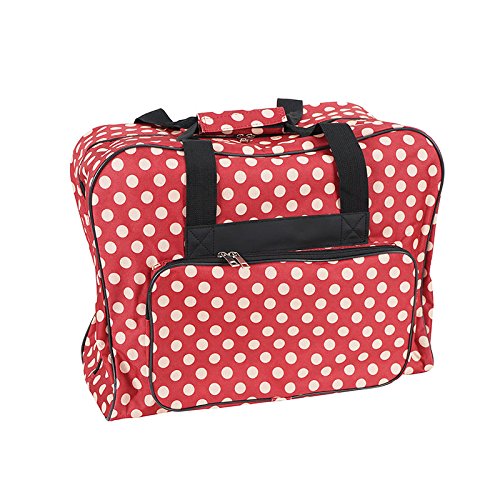 Nähmaschinentasche (rot/creme gepunktet)