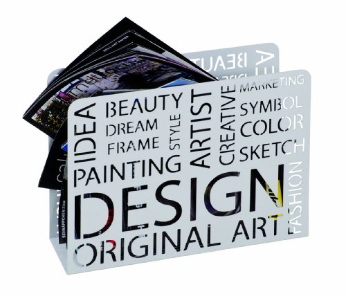 HAKU Möbel 44395 Zeitungsständer 35 x 10 x 26 cm, weiß