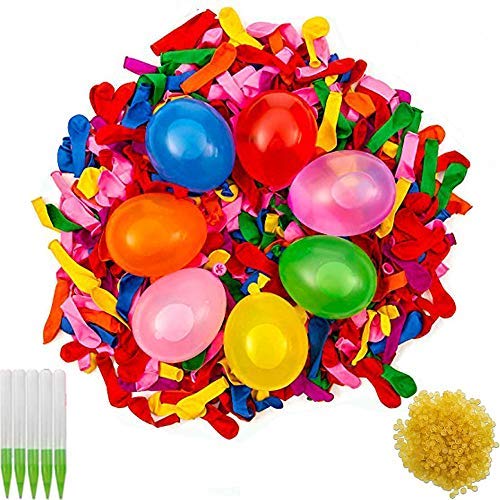 BESTZY Wasserbomben Luftballons Wasserballons Water Balloons,Einschließlich 1000 Luftballons, 1000 Gummibänder, 5 Schnell und Einfach Mal Instrumente für Strand Party