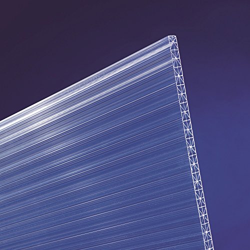 Polycarbonat Stegplatten 16 mm X-Struktur klar (2500 x 1200 x 16 mm)