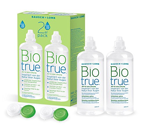 Biotrue Pflegemittel für weiche Kontaktlinsen, Multipack (2 x 300 ml)