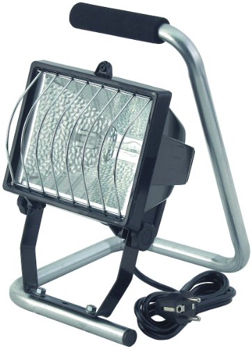 Brennenstuhl Halogenstrahler / Flutlicht Halogen ideal als mobiler Baustrahler (Außenstrahler IP44 geprüft, 1,5m Kabellänge, 400 Watt) Farbe: schwarz