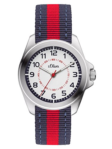 S.Oliver Mädchenuhr Analog Quarz mit Textilarmband – SO-3174-LQ