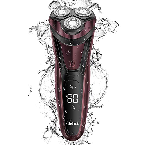 Rasierer Herren Elektrisch Rasierapparat mit LCD Display Trockenrasierer oder rasieren mit Schaum Präzisionstrimmer und Reiseverriegelung von ELEHOT RS335 - Verpackung MEHRWEG