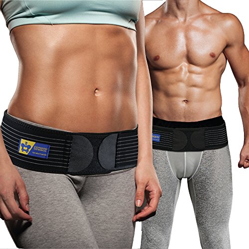 Everyday Medical Beckengurt bei Bandscheibenvorfall, Schwangerschaft, Gelenk- & Rückenschmerzen. | Idealer Stützgürtel für Ischias & Iliosakralgelenk | Unisex in Standardgröße S/M 72-112 cm