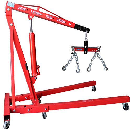 Profi Werkstattkran 2t + Balancierer Motorkran 2000kg Ladekran Motorheber Getriebekra Hebekran