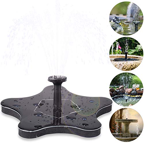 innislink Solar Springbrunnen, Solar Teichpumpe Pumpe Springbrunnen Solar Schwimmender mit 1.4W Monokristalline Wasserpumpe Fontäne Pumpe für Gartenteiche, Fisch-Behälter, Vogel-Bad und Kleiner Teich