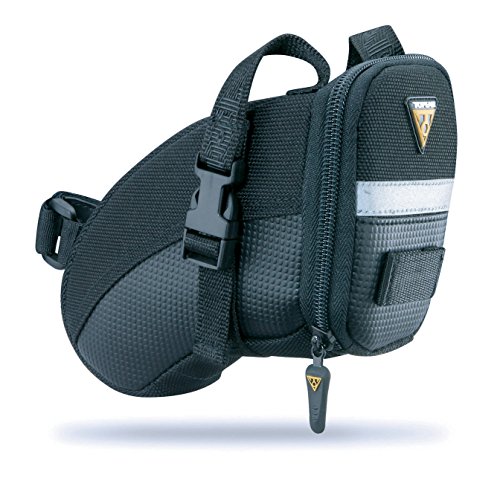 Topeak Satteltasche Mit Befestigungsriemen Aero Wedge Pack, Black, 18 x 8.5 x 11 cm, 0.66 Liter, TC2260B