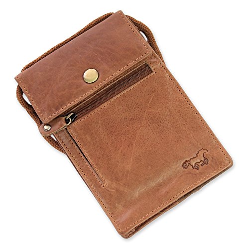 Safekeepers Brustbeutel - Brusttasche Brustbeutel Leder - Reisegeldbeutel Brustbeutel RFID mit zuverlässiger- RFID Schutztechnologie