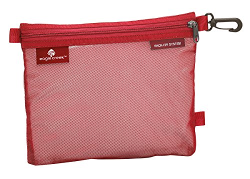 Eagle Creek Pack-It Original Sac platzsparende Packlösung mit Clip Wasserabweisender Kulturbeutel, M, Rot