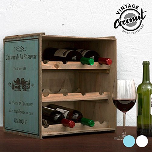 Weinregal Regal Weinschrank Weinständer Weinlager Vintage Hell-Dunkel-Variation Küchenregal stapelbar