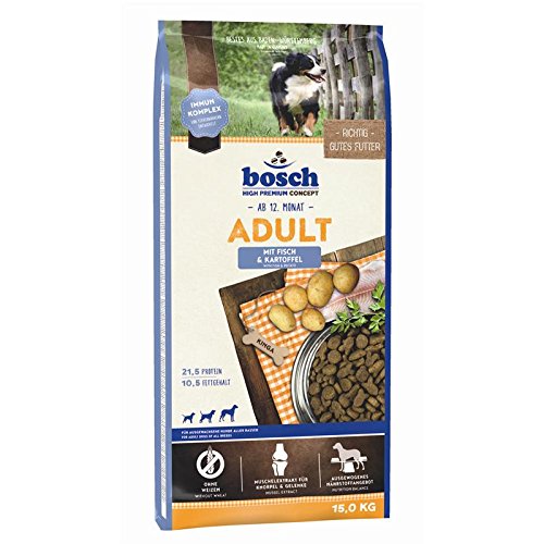 bosch Hundefutter Adult Fisch und Kartoffel, 1er Pack (1 x 15 kg)