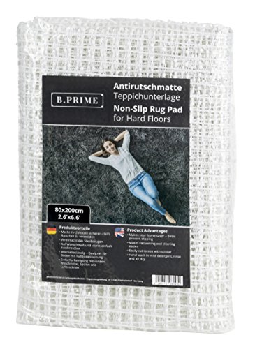 B.PRIME 80x200cm Antirutschmatte Universal I Teppichunterlage I Teppichunterleger I Teppichunterlage I Rutschschutz für Teppich