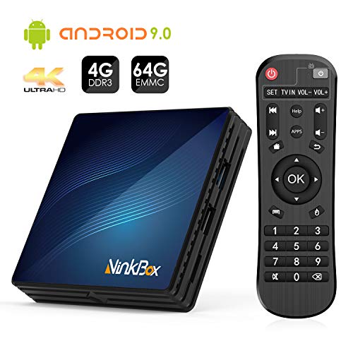 Android TV Box【4G + 64G】, Ninkbox Android 9.0 TV Box N1 Max RK3318 Quad-Core 64bit Cortex-A53, unterstützt Bluetooth 4.0/WLAN 2.4G/5.0G /4K HD/ USB 3.0/ HDMI 2.0a Smart tv Box Android Set-top-Box
