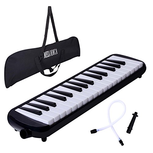 Melodica, Cahaya 32-Noten mit Tasche und Mundstück für Kinder -Schwarz