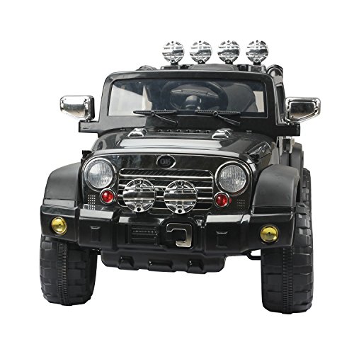 Homcom Elektroauto Kinderauto Kinderfahrzeug Kinder Elektro Auto Fahrzeug Spielzeug (Jeep/schwarz)