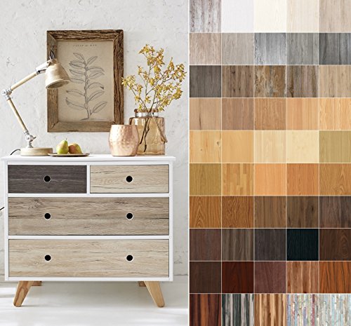 Selbstklebende Folie Klebefolie Möbel Küche Tür & Deko Möbelfolie Fototapete Holzoptik Versch. Dekore & Maße inkl. Rohr-Trading.SURFACES Filzrakel I Holz rustikal Eiche - Sommereiche, dunkel [200 x 67,5cm]
