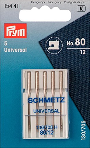 Prym 154411 Nähmaschinennadeln, 5 Stück, Syst.130/705, Standard 80