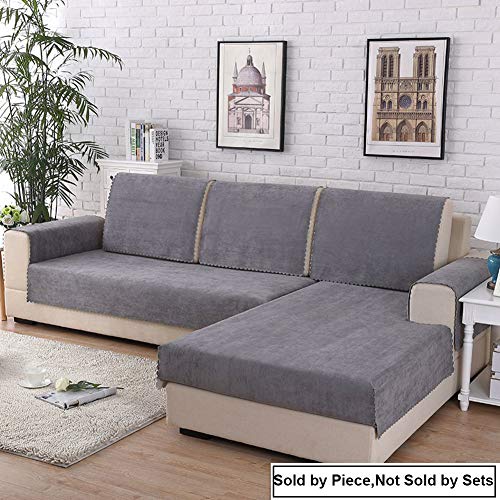 HM&DX Sofa Abdeckung Wasserdicht Für Haustiere Hund Sectional Sofa Anti-rutsch Water Resistant Schmutzresistent Sofa Cover Slipcover Möbel Protektor-Verkauft in Stück-grau 70x120cm
