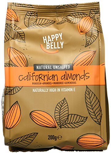Amazon Marke - Happy Belly Ganze Mandeln, 7x200 g