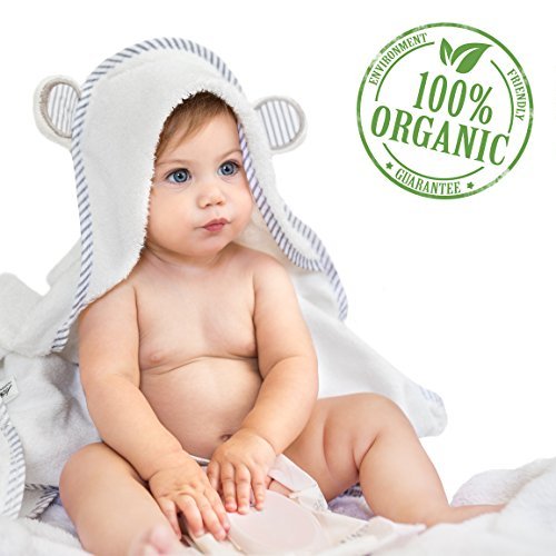Baby-Handtuch mit Kapuze aus Bio-Bambus – Weiches Badetuch mit Kapuze für Babys, Kleinkinder – hypoallergen - großes Baby-Handtuch - Geschenk für Jungen und Mädchen von San Francisco Baby