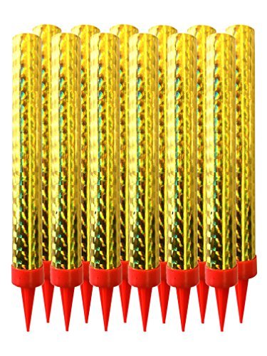 12 Stück je 60 Sek. Eissterne Zaubersterne Eisfontäne Traumsterne ideal für Verlobung-Hochzeit-Geburtstag Jugend-Partyfeuerwerk Tischfeuerwerk als Deko für Kuchen Torten und Flaschen, Hülle in gold