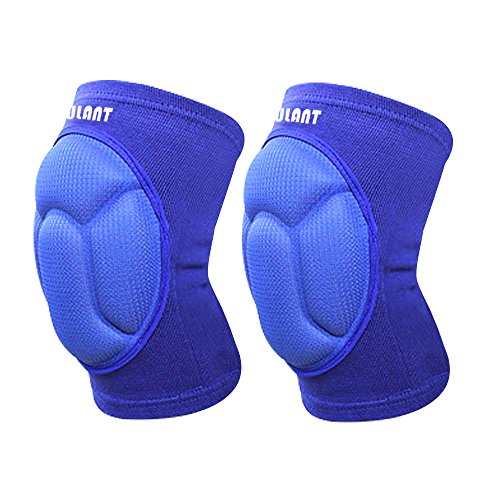 EULANT Knieschoner, Knieschützer mit Dicke Schwamm (1 Paar), Flexy Knieprotektor, Knieschutz Kniebandage für Volleyball Basketball Fußball Mountainbiken Kampfsport Wrestling Joggen Laufen, Schwarz