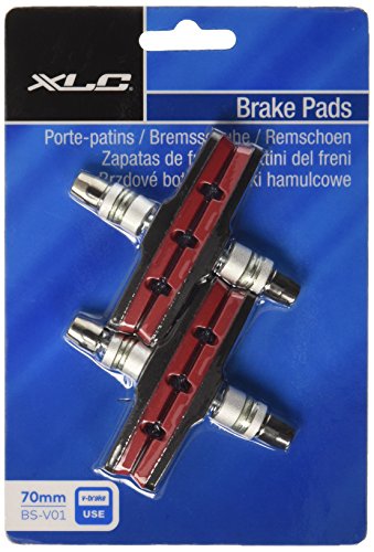XLC Bremsschuhe V-Brake BS-V01 4er Set 70 mm, schwarz/rot, 2500383200