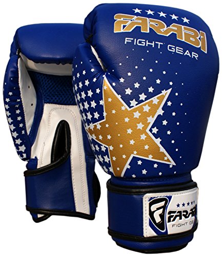 Farabi Junior Starlux - Handschuh-Serie für die Jugend - für Kinderboxen, gemischte Kampfkünste (MMA), Muay Thai, Kickboxen-Training, Sparring-Schlagsack