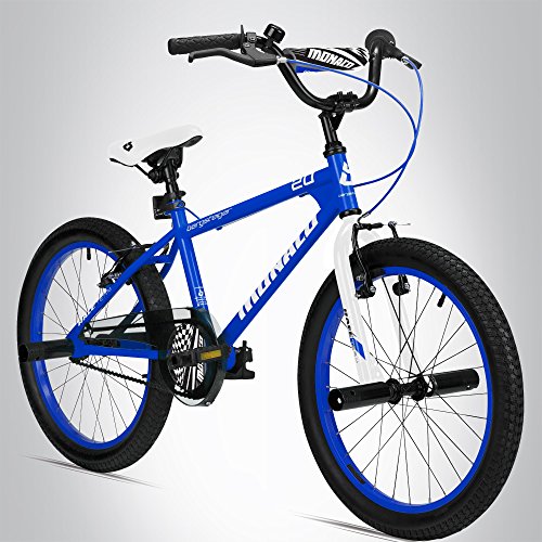 Bergsteiger Monaco 20 Zoll BMX, Kinderfahrrad, geeignet für 6, 7, 8, 9 Jahre, Freestyle, 4 Stahl Pegs, Kettenschutz, Freilauf