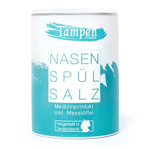 Nasenspülsalz (lose) · inkl. Messlöffel · 120 Anwendungen · 300g Nachfüllpackung XXL · Salz für die Nasendusche · Tampen Hygiene