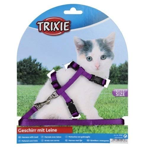 Trixie 4182 Kätzchengeschirr mit Leine, Nylon, 19-31 cm/8 mm, 1,20 m