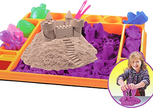 Kinetischer Sand 1,5KG mit Förmchen und Unterlage
