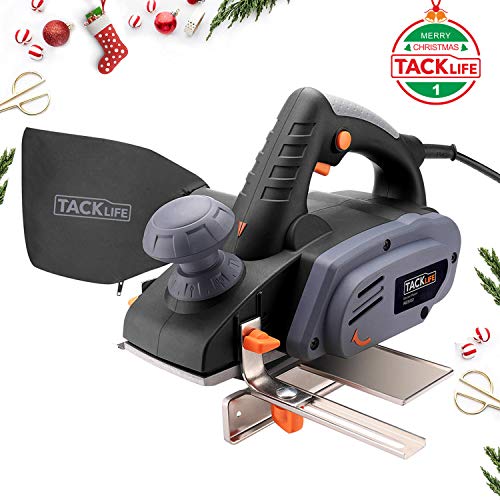 Elektrohobel, 900W Elektro Hobel mit Hoch Leistung Motor, Hobelbreite: 82mm, Spantiefe: 3mm, Falztiefe: 15mm, Parallelanschlag, Staubbeutel und Andere Zahlreiche Zubehöre/RES002