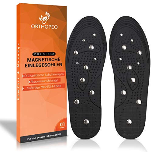 ORTHOPEO Akupressur Einlegesohlen Euphoric Feet - Massage Magnetische Einlegesohle für Mann & Frau - Relaxed Feet - Orthopädische Insoles gegen Fußschmerzen | Schuheinlagen mit Wohlfühl-Effekt