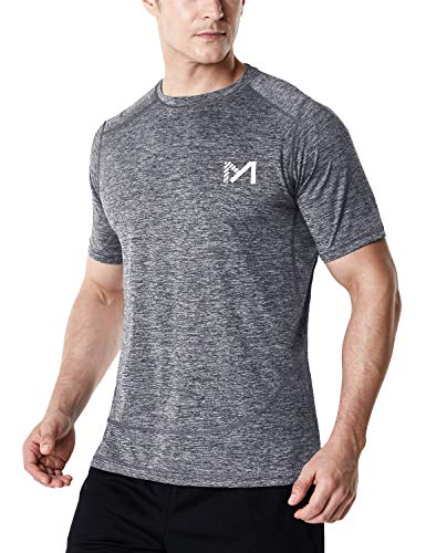 MEETYOO Kompressionsshirt Herren, Laufshirt Kurzarm Funktionsshirt Atmungsaktiv Sportshirt Männer T-Shirt für Running Jogging Fitness Gym