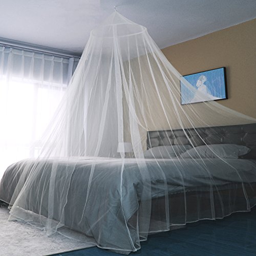 Sekey Moskitonetz Für Einzel- und Doppelbette | Moskitonetz Bett | Mesh Insektennetz | Mückenschutz | Insektengitter | Schnelle und Einfache Installation